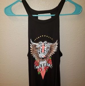 Open back tank top